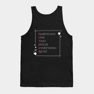 Marvelous one - Best mom ever Acrostic Tank Top